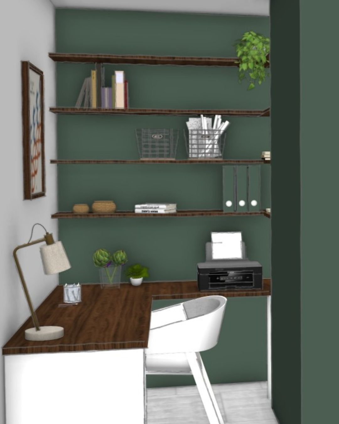 coin-bureau-aménagement-T2 coin bureau aménagement T2 40m2