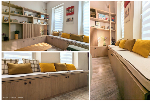 meuble-sur-mesure-salon Exemple d'agencement sur mesure en optimisation d'epace