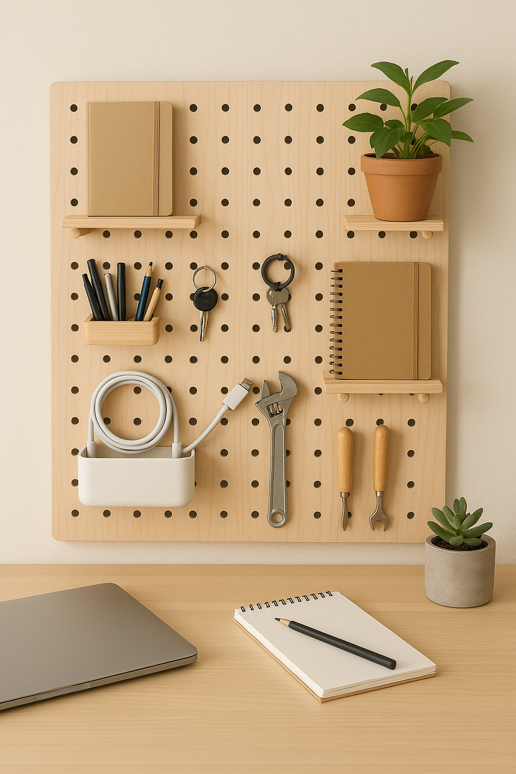 pegboard-optimisation-espace Représentation d'un pegboard généré par l'IA