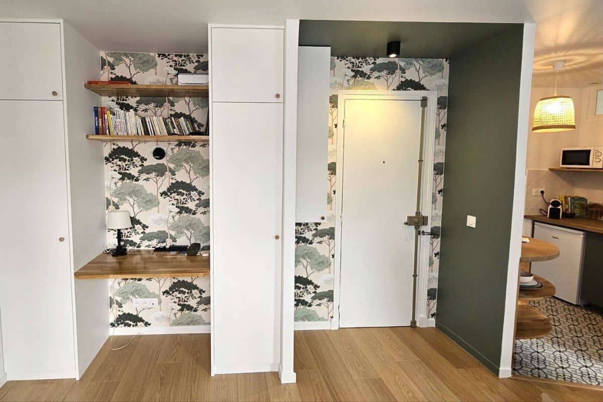 avant après rénovation d'un T2 de 30m2 à Paris