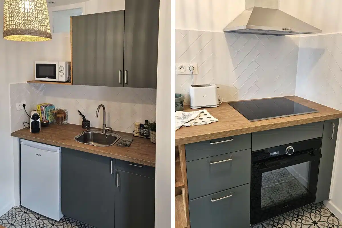 cusine-apres rénovation T2 30m2 Paris cuisine après