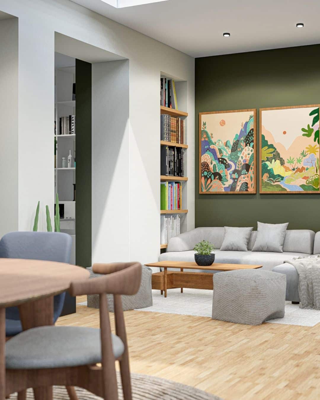 rénovation d'une maison de ville à Cherbourg salon après