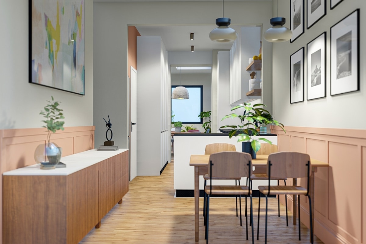 rénovation maison de ville cuisine après